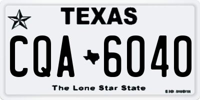 TX license plate CQA6040