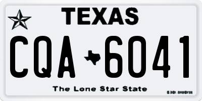 TX license plate CQA6041