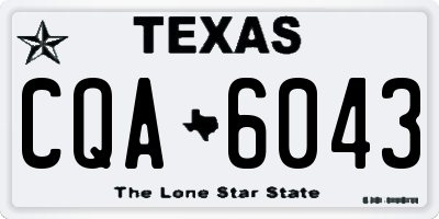TX license plate CQA6043