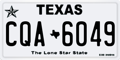 TX license plate CQA6049