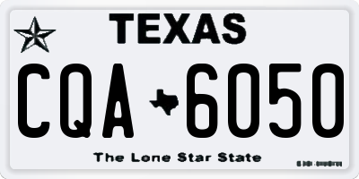 TX license plate CQA6050
