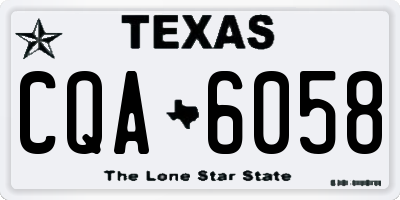 TX license plate CQA6058