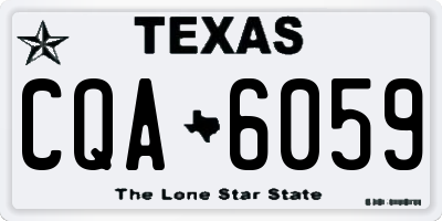 TX license plate CQA6059