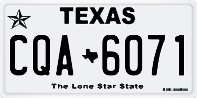 TX license plate CQA6071