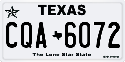 TX license plate CQA6072