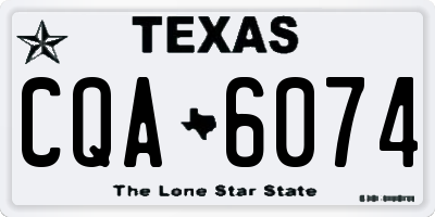 TX license plate CQA6074