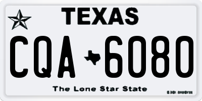 TX license plate CQA6080