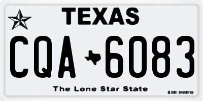 TX license plate CQA6083