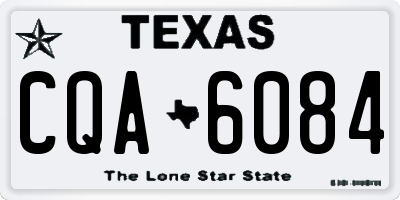 TX license plate CQA6084
