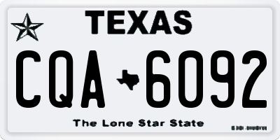 TX license plate CQA6092