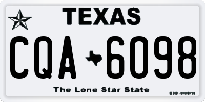 TX license plate CQA6098