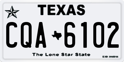 TX license plate CQA6102