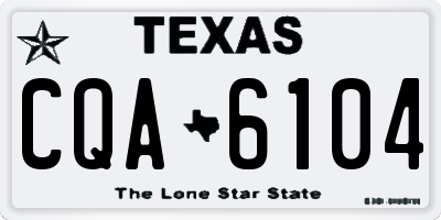 TX license plate CQA6104