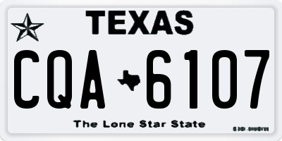 TX license plate CQA6107