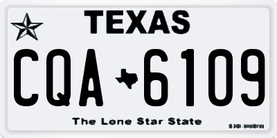 TX license plate CQA6109