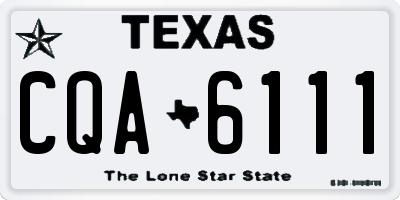 TX license plate CQA6111