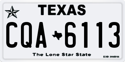 TX license plate CQA6113