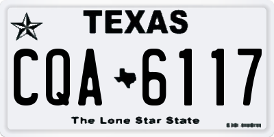 TX license plate CQA6117