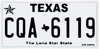 TX license plate CQA6119