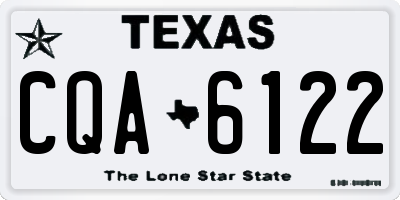 TX license plate CQA6122
