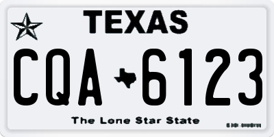TX license plate CQA6123