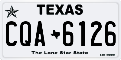 TX license plate CQA6126