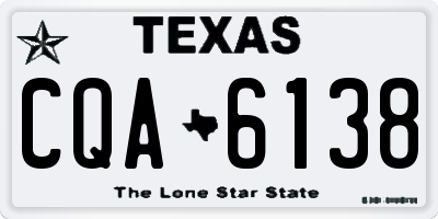 TX license plate CQA6138