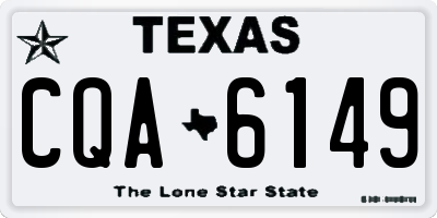 TX license plate CQA6149