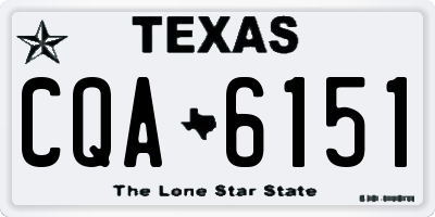 TX license plate CQA6151