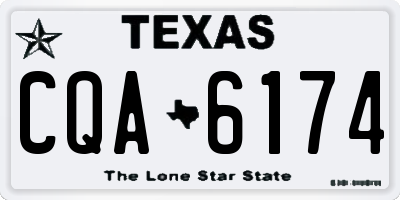 TX license plate CQA6174