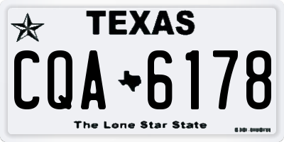 TX license plate CQA6178