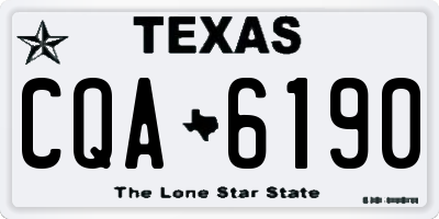 TX license plate CQA6190