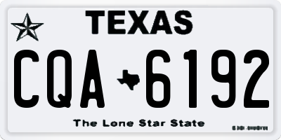 TX license plate CQA6192