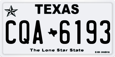 TX license plate CQA6193