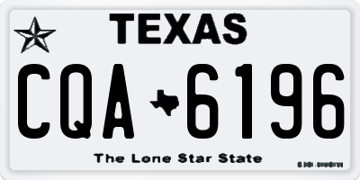 TX license plate CQA6196