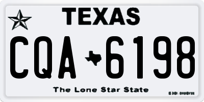 TX license plate CQA6198