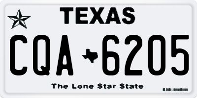 TX license plate CQA6205
