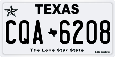 TX license plate CQA6208