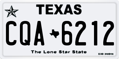 TX license plate CQA6212