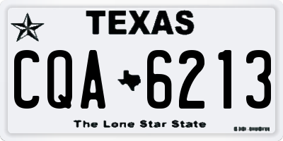 TX license plate CQA6213