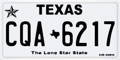TX license plate CQA6217