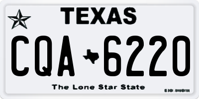TX license plate CQA6220