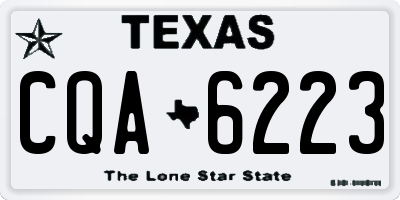 TX license plate CQA6223