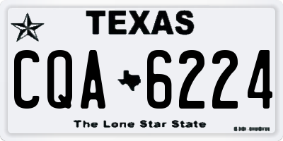 TX license plate CQA6224