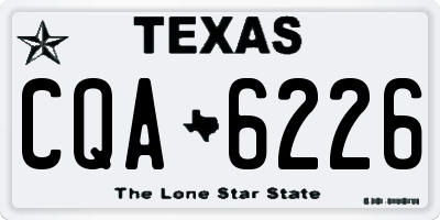 TX license plate CQA6226