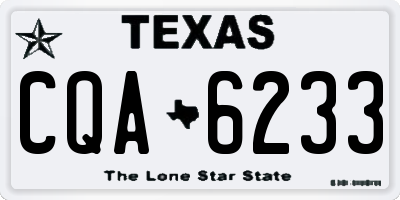 TX license plate CQA6233