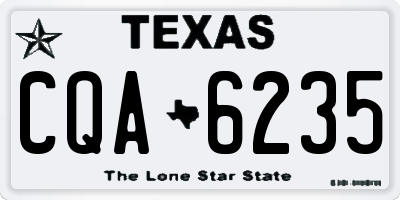 TX license plate CQA6235
