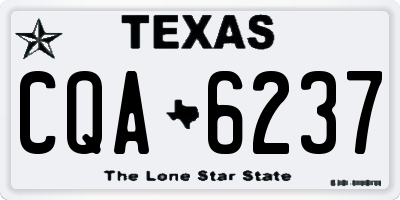 TX license plate CQA6237
