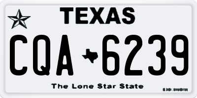 TX license plate CQA6239