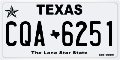 TX license plate CQA6251